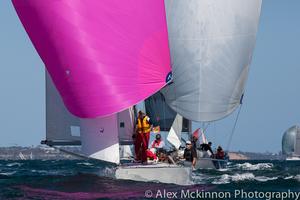 Salamander III leads The Bookmaker in Div2. - 2014-15 Club Marine Series photo copyright  Alex McKinnon Photography http://www.alexmckinnonphotography.com taken at  and featuring the  class