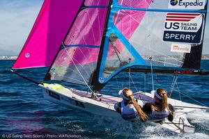 Paris Henken and Helena Scutt, 49erFX, sailing in Palma photo copyright Will Ricketson / US Sailing Team http://home.ussailing.org/ taken at  and featuring the  class