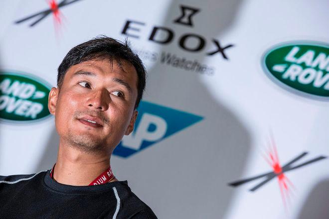 Cheng Ying Kit, co-skipper of Team Extreme Qingdao, during the press conference . - Extreme Sailing Series™ - Qingdao © Mark Lloyd http://www.lloyd-images.com