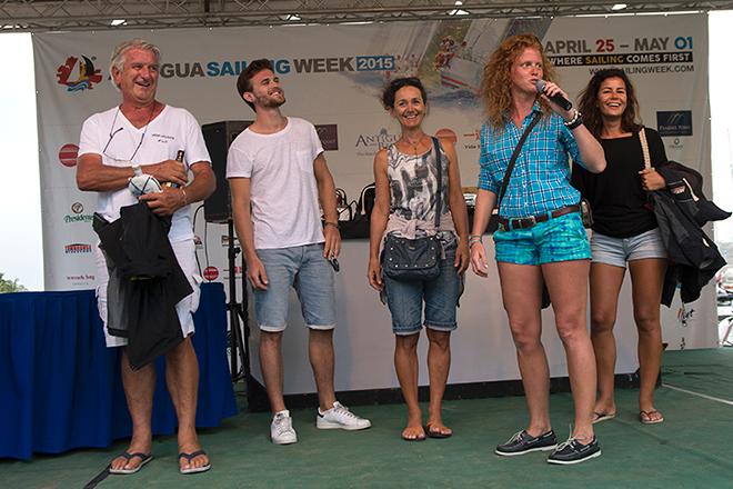 The CSA Racing Division had a popular winner, Jean Michel Marziou's Dufour 45 Triskell was the victor after time correction. Jean Michel is from the Triskell Organisation of Guadeloupe which organises the start of the race  © Ted Martin