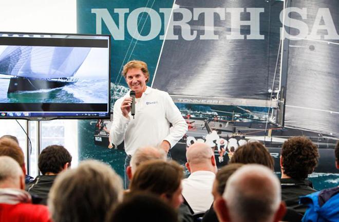 Ken Read, North Sails President, giving a presentation during the Volvo Ocean Race stopover in Newport, RI © Paul Wyeth / www.pwpictures.com http://www.pwpictures.com