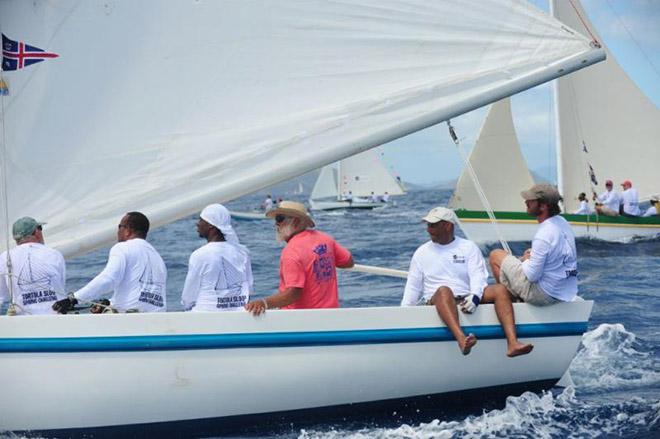 Winner of the VP Bank Tortola Sloop Spring Challenge: Esmie, the beautiful new Tortola Sloop donated by Leando Nibbs © Todd VanSickle / BVI Spring Regatta http://www.bvispringregatta.org