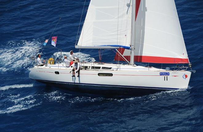 Unbeaten in the BVI Spring Regatta; Bareboat 1- Charles Garrard's Team Merlin from the Boston Yacht Club  © Todd VanSickle / BVI Spring Regatta http://www.bvispringregatta.org