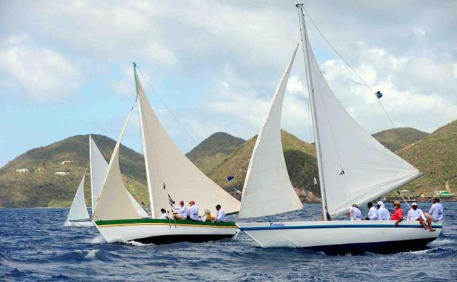 Used in the 19th century as the only means of transportation between the Virgin Islands, sloops were the backbone for BVI economy for over 100 years. Today four sloops raced in the VP Bank Tortola Sloop Spring Challenge on Maritime Heritage Day at the BVI Spring Regatta  © Todd VanSickle / BVI Spring Regatta http://www.bvispringregatta.org