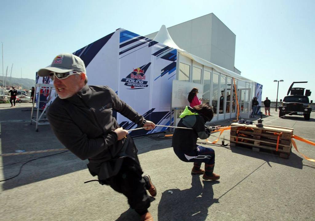 On shore workout - Red Bull Foiling Generation Search - Japan April 2015 © Red Bull Extreme Racing 