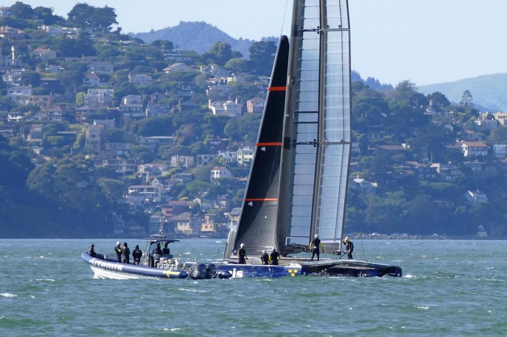 Artemis Racing, San Francisco Bay, April 9, 2015 photo copyright John Navas  taken at  and featuring the  class