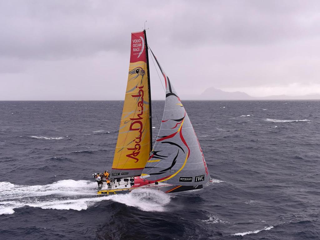 30th March, 2015. Volvo Ocean Race. Leg 5, Auckland, New Zealand to Itajai, Brazil. Abu Dhabi Ocean Racing rounds Cape Horn. &copy; Rick Tomlinson/Volvo Ocean Race http://www.volvooceanrace.com