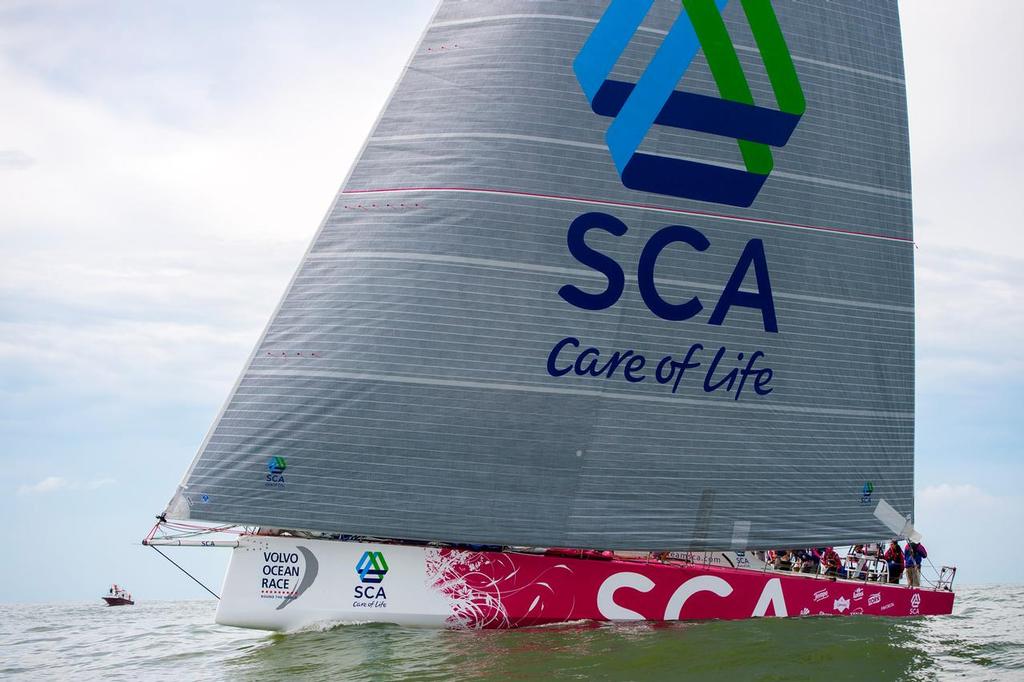 April 18, 2015. Team Vestas Wind In-Port Race Itajai; Team SCA photo copyright Buda Mendes / Volvo Ocean Race taken at  and featuring the  class