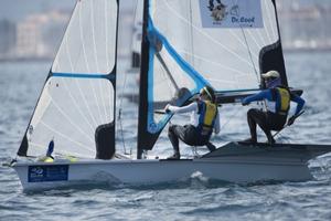  Mayumi Roller - Kayla McComb - ISAF Sailing World Cup Hyeres photo copyright  Franck Socha / ISAF Sailing World Cup Hyeres http://swc.ffvoile.fr/ taken at  and featuring the  class