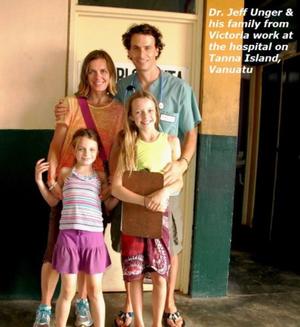 Dr. Jeff Unger and his family from Victoria work at the hospital on Tanna Island, Vanuatu - Sea Whisper's adventures photo copyright Sea Whisper taken at  and featuring the  class