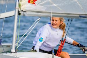 SPS15 Junior Series Jess Campbell - Sail Port Stephens’ junior one-sail series photo copyright Saltwater Images taken at  and featuring the  class
