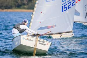 SPS15 Junior Series Opti winner Jack Ferguson - Sail Port Stephens’ junior one-sail series photo copyright Saltwater Images taken at  and featuring the  class
