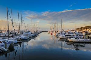 d'albora Marina Nelson Bay at sunset - Sail Port Stephens photo copyright Saltwater Images taken at  and featuring the  class