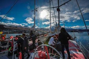 Stunning images just in from Ushuaia. A beautiful place, just not where we expected to be. - Volvo Ocean Race - Dongfeng in Ushuaia photo copyright Yann Riou / Dongfeng Race Team taken at  and featuring the  class