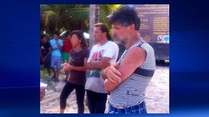 Loretta, Andy and Captain Dave address local officials after being rescued from the jungles of Honduras photo copyright Ciro Vladimir Navarro Umaña taken at  and featuring the  class