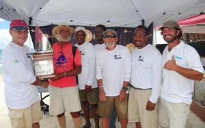 Winning crew skippered by Presley King, Tortolan Sloop, Esmie photo copyright Todd VanSickle / BVI Spring Regatta http://www.bvispringregatta.org taken at  and featuring the  class