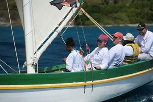 Enjoying racing on Youth Instructor: Governor John H Duncan OBE and VP Bank President, Sjoerd Koster photo copyright Todd VanSickle / BVI Spring Regatta http://www.bvispringregatta.org taken at  and featuring the  class