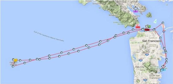 Red Sky's no tack track - SSS single handed farallones © Pressure Drop . US