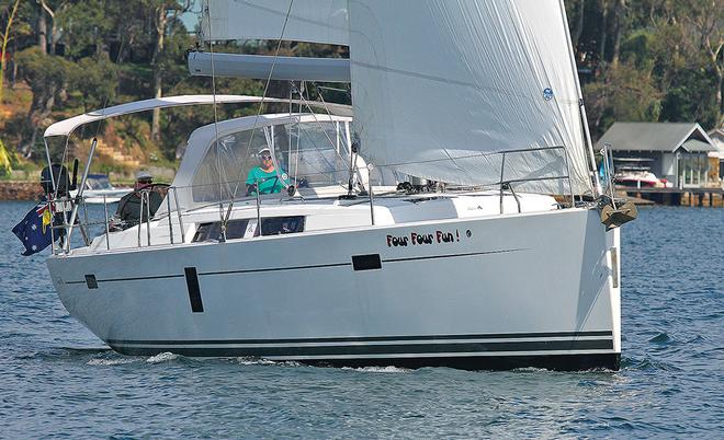 A Hanse takes a gentle stroll on Pittwater, just North of Sydney. ©  John Curnow