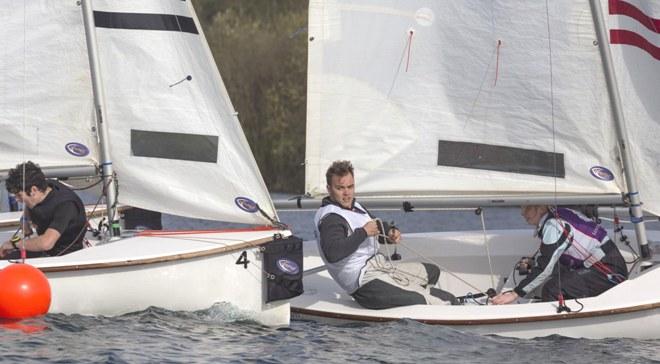 Connor Miller of Loughborough in close semi-final - BUCS-BUSA Team Racing Championship 2015 © David Eberlin
