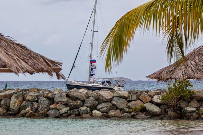 Bavaria 49 Bikini leaving Nanny Cay - ARC Europe 2015 © WCC / Alastair Abrehart