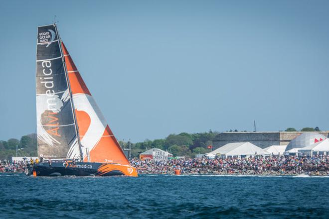 Leg 7 Start in Newport; Team Alvimedica  ©  Marc Bow / Volvo Ocean Race