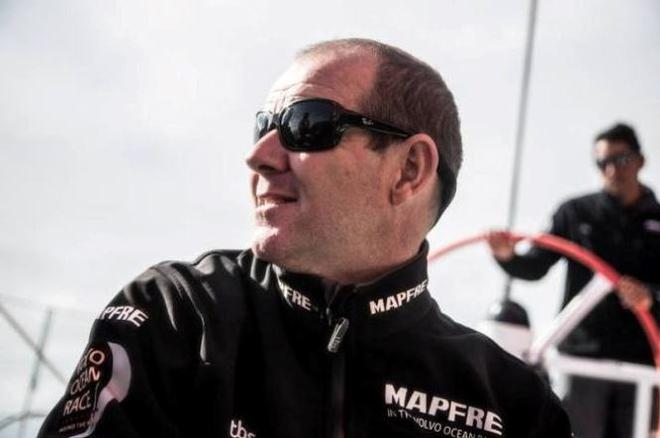Onboard MAPFRE - Jean Luc Nelias on deck looking at options and the possibility of passing Brunel - Leg 7 to Lisbon - Volvo Ocean Race &copy;  Francisco Vignale http://www.franciscovignale.com/