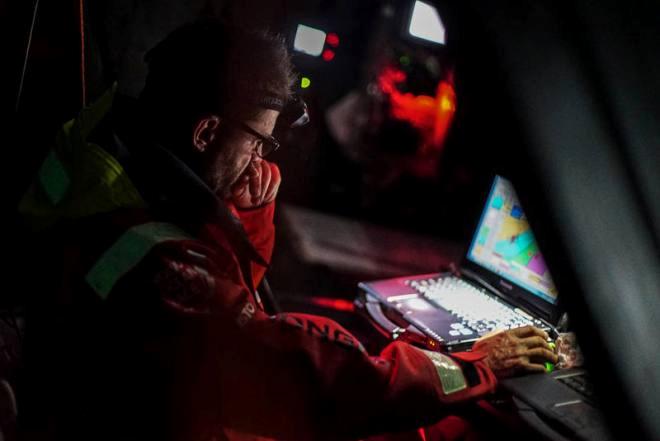 Leg 7 to Lisbon onboard Dongfeng Race Team. Day 08. 2 miles between us and MAPFRE. It has been the maximum gap between us since the wind started to build up. Pascal Bidegorry - Volvo Ocean Race 2015 © Yann Riou / Dongfeng Race Team