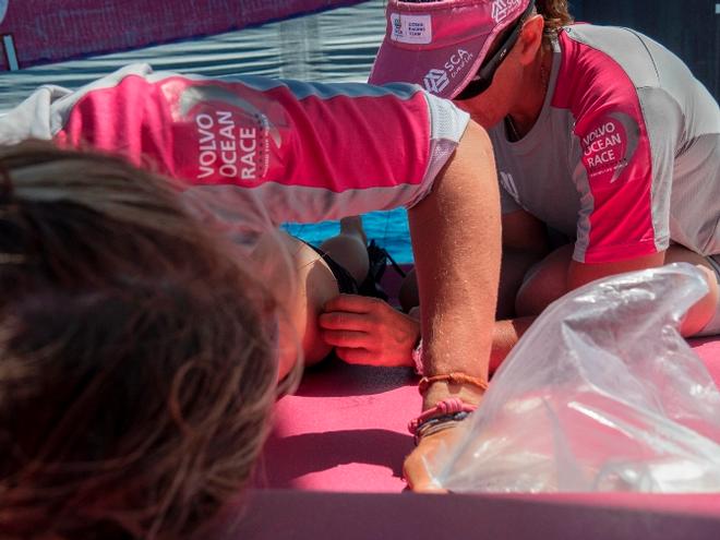 Onboard Team SCA - Volvo Ocean Race 2014-15  © Corinna Halloran / Team SCA