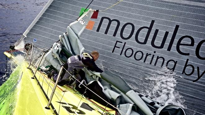 Onboard Team Brunel - Volvo Ocean Race 2014-15  © Stefan Coppers / Team Brunel