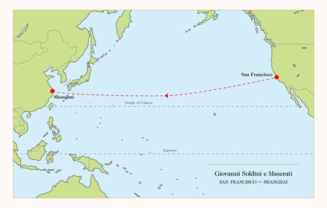 San Francisco to Shanghai map © Pressure Drop . US