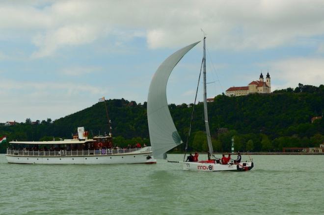 Locals stayed close to Tihany peninsula on downwind leg - 2015 ORC Sportboat European Championship © ORC Media