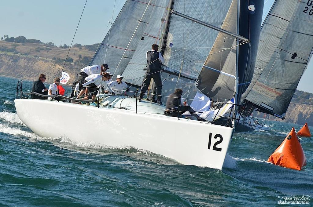 Annapolis skipper Kevin McNeil and his Nightshift team posted a solid score line of 2-5-8 to move into fifth place.  © Sara Proctor http://www.sailfastphotography.com