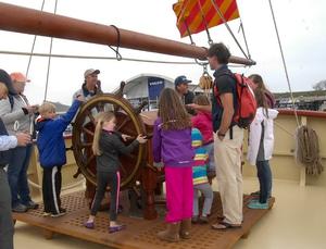 SSV Oliver Hazard Perry attracted over 12,000 visitors on the first weekend of the Volvo Ocean Race stopover photo copyright Sue Stenhouse / OHPRI taken at  and featuring the  class