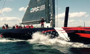 Comanche before its record-breaking run at the 70th Storm Trysail Club Block Island Race. - Storm Trysail Club 70th Block Island Race photo copyright Randy Tankoos taken at  and featuring the  class