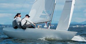 Odyssey getting about the business of sailing quickly. - Boutique Boat Company Brisbane Etchells Winter Series photo copyright Daniel Alcock taken at  and featuring the  class