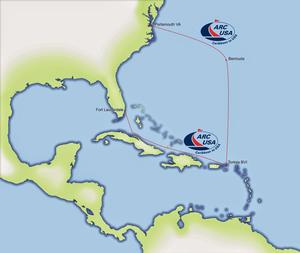 ARC USA map both routes - ARC Europe 2015 photo copyright WCC / Alastair Abrehart taken at  and featuring the  class