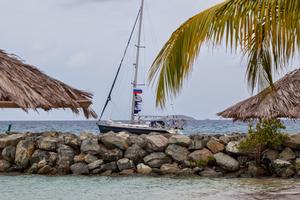 Bavaria 49 Bikini leaving Nanny Cay - ARC Europe 2015 photo copyright WCC / Alastair Abrehart taken at  and featuring the  class