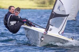 Jonthan Lye and Millie Hughes - Notts County SC RS 400 Open photo copyright Heather Chipperfield taken at  and featuring the  class