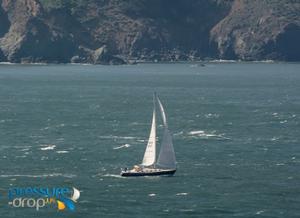 Mike Mitchell's Tartan 4100 Roxanne won the non spinnaker division bay a healthy margin. Come to think of it, it was non spinnaker division throughout the fleet as conditions dictated whitesails as a healthy alternative to spinning out! - SSS single handed farallones photo copyright Pressure Drop . US taken at  and featuring the  class
