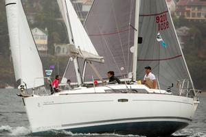 The crew aboard Applejack working their way to victory - Land Rover Winter Series 2015 photo copyright David Brogan www.sailpix.com.au taken at  and featuring the  class