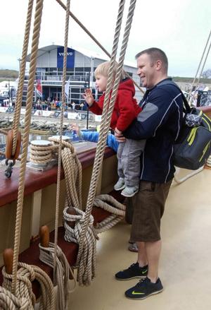 SSV Oliver Hazard Perry attracted over 12,000 visitors on the first weekend of the Volvo Ocean Race stopover photo copyright Sue Stenhouse / OHPRI taken at  and featuring the  class