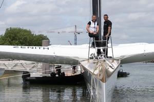 Maxi-trimaran Spindrift 2 - Jules Verne Trophy 2015 photo copyright  Eloi Stichelbaut/Spindrift Racing http://www.spindrift-racing.com/ taken at  and featuring the  class