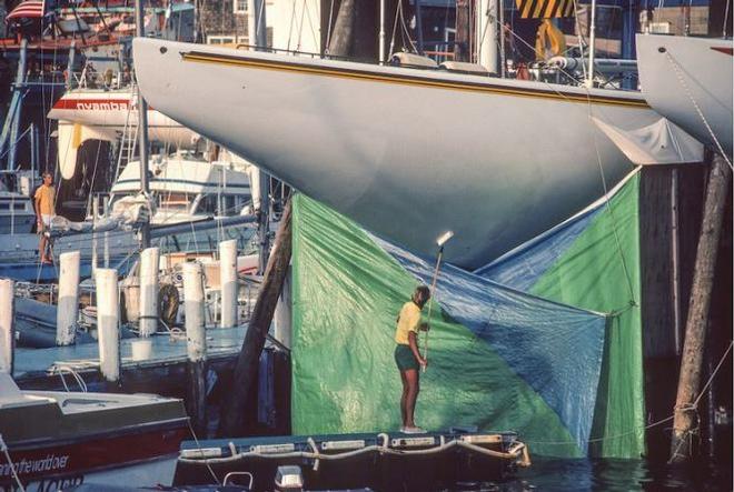 Australian yacht with skirt - America’s Cup 1983 © Daniel Forster / go4image.com http://www.go4image.com