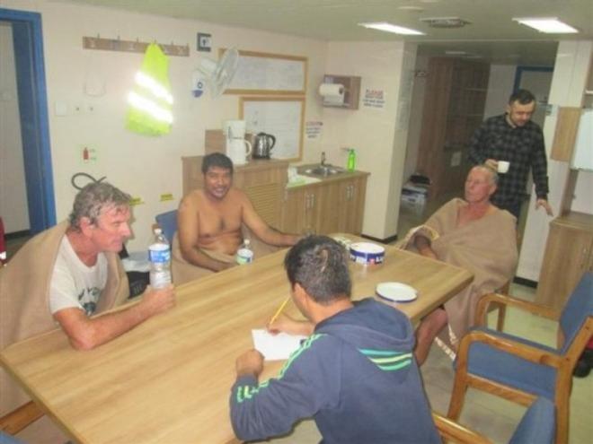 Three sailors, inlcuding two New Zealanders, were rescued from the Pacific Ocean after their yacht caught fire. - Pacific Ocean rescue from burning boat © stuff.co.nz