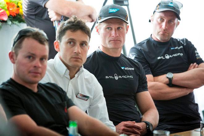 Rasmus Kostner (DEN), Jes Gram-Hansen (DEN) from SAP Extreme Sailing Team, Francois Vergnol OC Sport Commercial Director and GAC Pindar's Tyson Lamond form part of the initial advisory panel - 2015 Extreme Sailing Series - Advisory panel © Lloyd Images