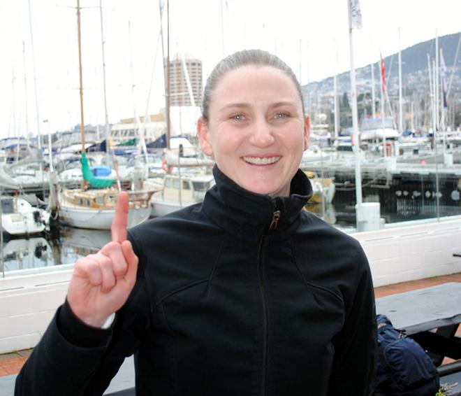 Janene Frawley helmed Madness to line honours in the RYCT  Winter Race on Sunday.  © Peter Campbell