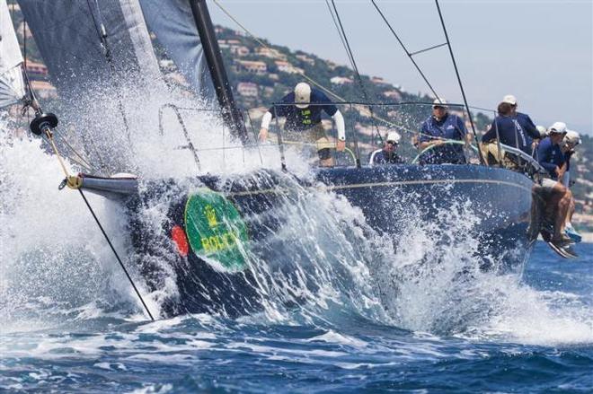 Hap Fauth's BELLA MENTE (USA) attacking the waves during day three of inshore racing ©  Rolex / Carlo Borlenghi http://www.carloborlenghi.net
