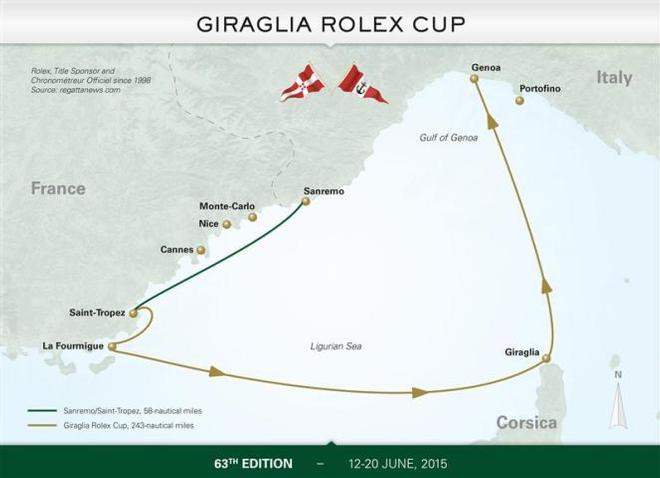 Course Map - 2015 Giraglia Rolex Cup ©  Rolex / Carlo Borlenghi http://www.carloborlenghi.net