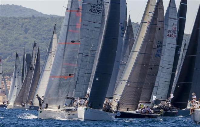 Fleet at the start of the offshore race - 2015 Giraglia Rolex Cup ©  Rolex / Carlo Borlenghi http://www.carloborlenghi.net